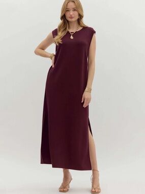 Soft Cap Sleeve Midi Dress